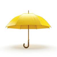 Umbrella or parasol with handle isolated on white background, 3D rendering photo