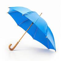 Umbrella or parasol with handle isolated on white background, 3D rendering photo