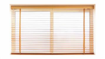 Modern window with brown blinds, closed style photo