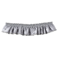 Soft grey silk garter subtle embroidery elegant lift in the air serene mood high resolution png