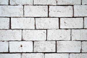 White bricks that may be part of the house's walls can be used as a background image in product advertising. photo
