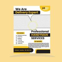A4 size Digital Business Flyer design template vector
