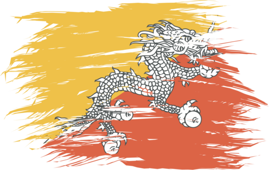 bhutan flagga abstrakt form png