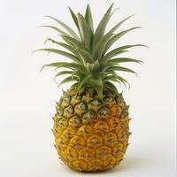 whole pineapple white background photo
