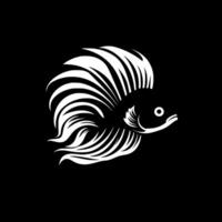 Betta Fish, Minimalist and Simple Silhouette - illustration vector