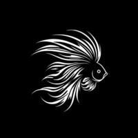 Betta Fish, Minimalist and Simple Silhouette - illustration vector