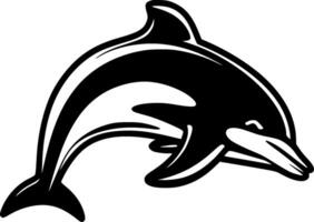 Dolphin, Minimalist and Simple Silhouette - illustration vector
