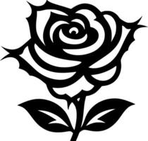 Flower - Black and White Isolated Icon - illustration vector