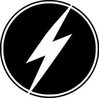 Lightning, Minimalist and Simple Silhouette - illustration vector