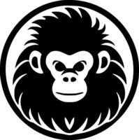 Monkey, Minimalist and Simple Silhouette - illustration vector