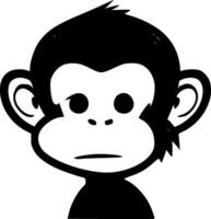 Monkey, Minimalist and Simple Silhouette - illustration vector