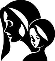 Mother - Black and White Isolated Icon - illustration vector