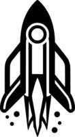 Rocket, Minimalist and Simple Silhouette - illustration vector