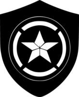 Shield - Black and White Isolated Icon - illustration vector