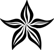 Starfish, Minimalist and Simple Silhouette - illustration vector