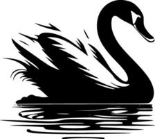 Swan, Minimalist and Simple Silhouette - illustration vector