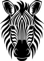 Zebra, Minimalist and Simple Silhouette - illustration vector
