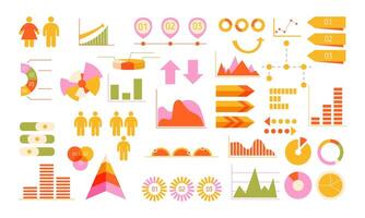 infographics elements. A set of simple information visualization elements. Business presentation vector