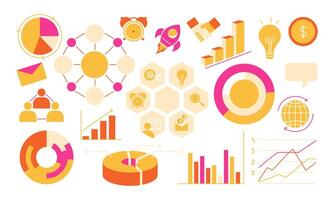 infographics elements. Visualization of business information. Diagramss. Business presentation vector