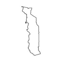 Togo map icon vector