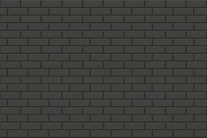 Brick wall seamless geometric pattern. Dark repeatable stone texture. Endless black simple background vector