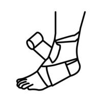 Elastic bandage icon vector