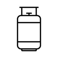 Gas cylinder icon black and white sign vector