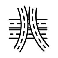 Multi level junction icon vector