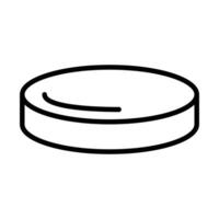 Puck icon black and white sign vector