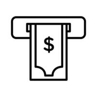 Withdraw Money in ATM icon vector