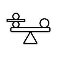 balancing icon outline vector