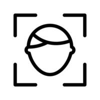 face detection icon vector