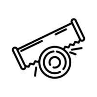 hacksaw icon outline vector