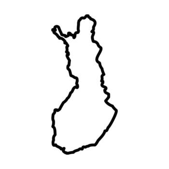 mapa de Finlandia icono vector