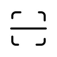 scan button icon black and white sign vector