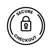 secure checkout icon vector