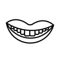 smile with teeth icon vector