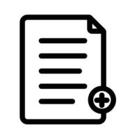 Add new document icon design in filled and outlined style vector