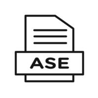 ASE FILE DOCUMENT ICON vector