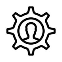 Administrator icon design in filled and outlined style vector