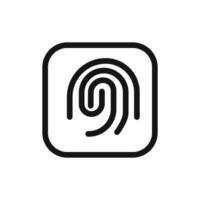 biometric icon design in filled and outlined style vector