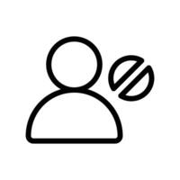 Block User Icon design in filled and outlined style vector