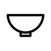 Bowl icon design in filled and outlined style vector