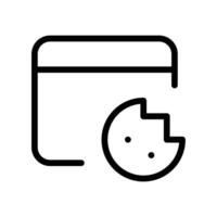 Browser cookie design in filled and outlined style vector