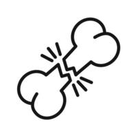 broken bone icon design in filled and outlined style vector