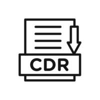 CDR file document icon vector