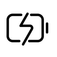 Charging battery icon design in filled and outlined style vector