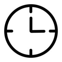 Clock time icon design in filled and outlined style vector