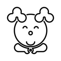 Clown head icon design in filled and outlined style vector