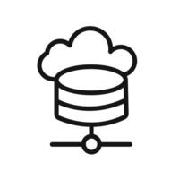 cloud database icon design in filled and outlined style vector